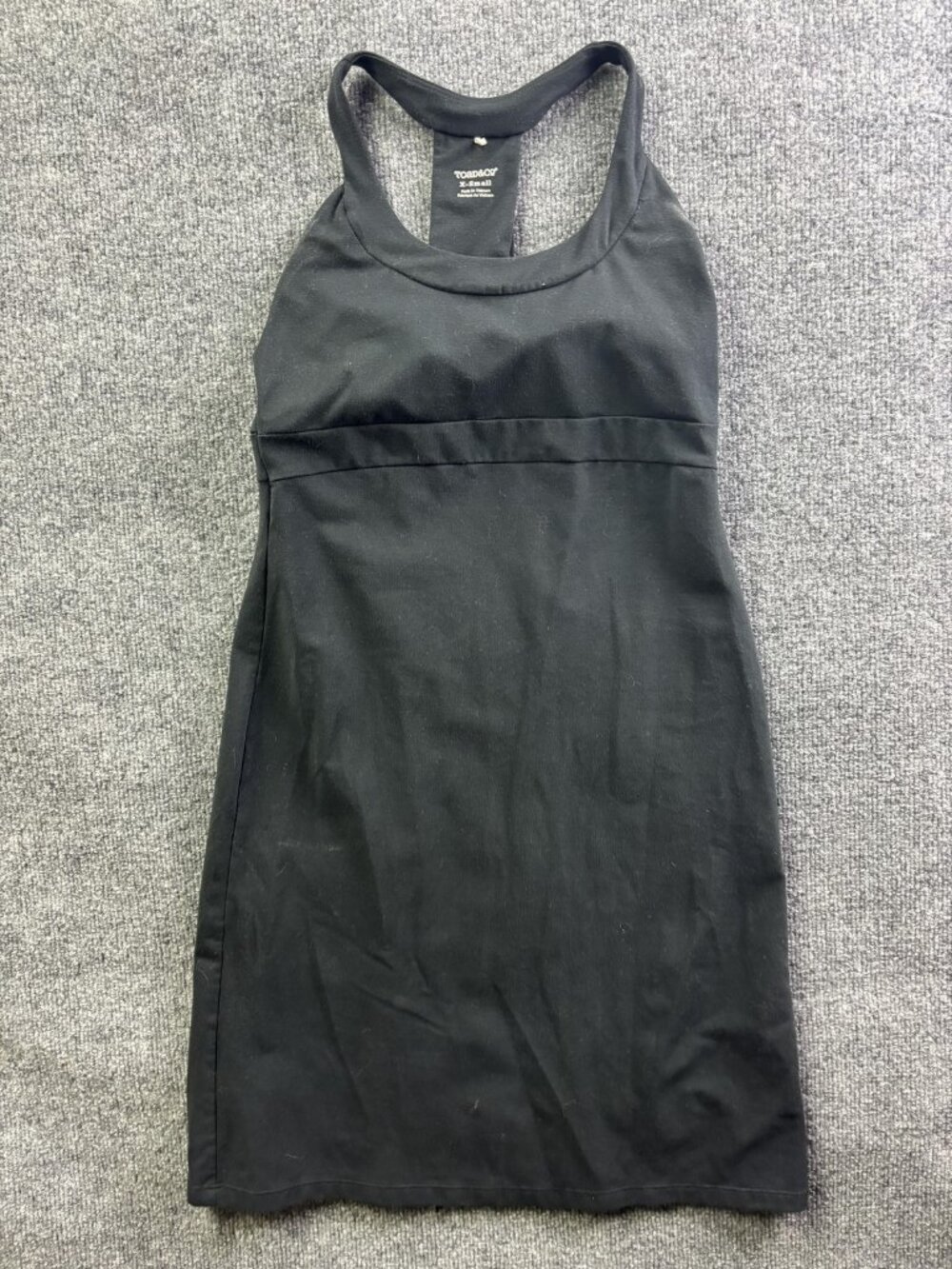 Toad&Co‎ Tank Dress Womens XS Black Racerback Scoop Neck Short Casual Travel